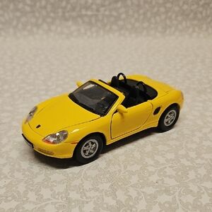Yellow 1996 Porsche Boxster 1:30 Scale Die-cast Metal Car